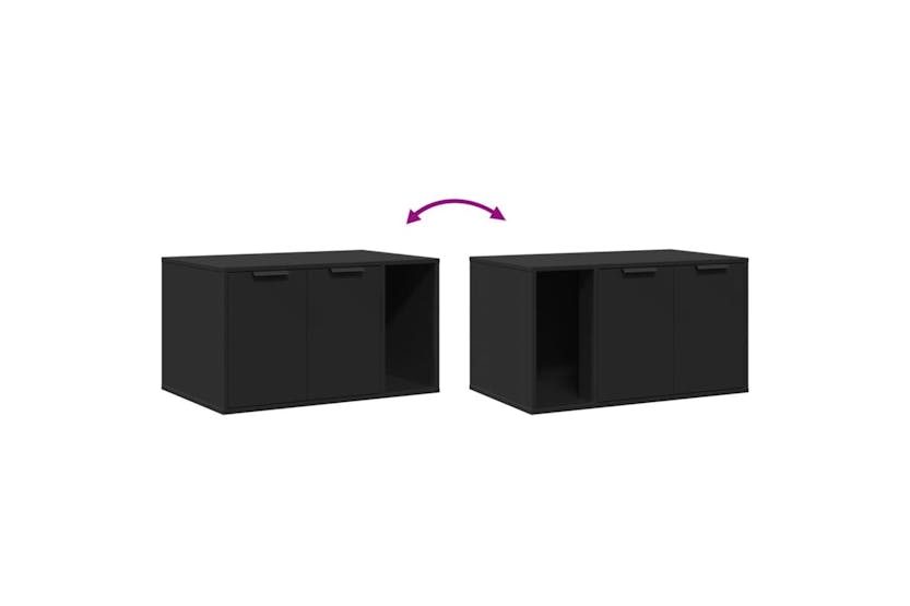 Cat Litter Box Enclosure Black 80x50x45 Cm Engineered Wood Cat Litter Box Enclosure Black 80x50x45 Cm Engineered Wood