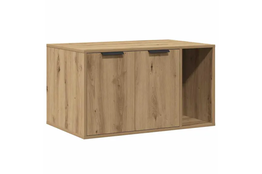 Cat Litter Box Enclosure Artisian Oak 80x50x45 Cm Engineered Wood Cat Litter Box Enclosure Artisian Oak 80x50x45 Cm Engineered Wood