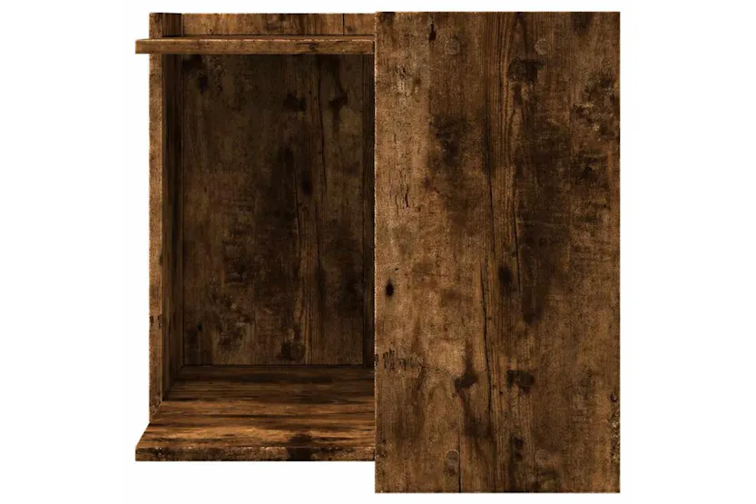 Cat Litter Box Enclosure Smoked Oak 53x53x51 Cm Engineered Wood Cat Litter Box Enclosure Smoked Oak 53x53x51 Cm Engineered Wood