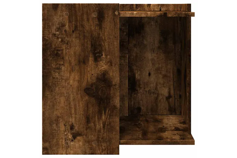 Cat Litter Box Enclosure Smoked Oak 53x53x51 Cm Engineered Wood Cat Litter Box Enclosure Smoked Oak 53x53x51 Cm Engineered Wood
