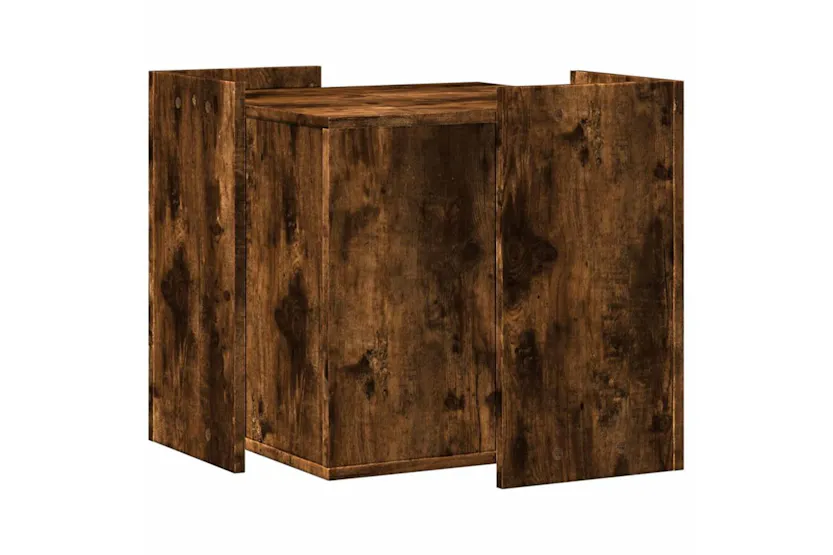 Cat Litter Box Enclosure Smoked Oak 53x53x51 Cm Engineered Wood Cat Litter Box Enclosure Smoked Oak 53x53x51 Cm Engineered Wood