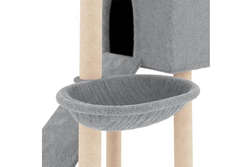 Cat Tree With Sisal Scratching Posts Light Grey 153 Cm Cat Tree With Sisal Scratching Posts Light Grey 153 Cm