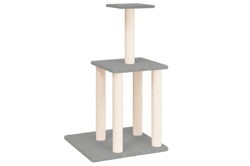 Cat Tree With Sisal Scratching Posts Light Grey 855 Cm Cat Tree With Sisal Scratching Posts Light Grey 855 Cm