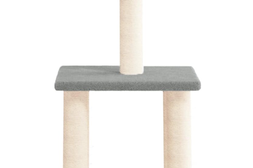Cat Tree With Sisal Scratching Posts Light Grey 855 Cm Cat Tree With Sisal Scratching Posts Light Grey 855 Cm