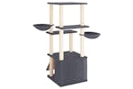 Cat Tree With Sisal Scratching Posts Dark Grey 133 Cm Cat Tree With Sisal Scratching Posts Dark Grey 133 Cm