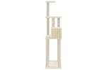 Cat Tree With Sisal Scratching Posts Cream 147 Cm Cat Tree With Sisal Scratching Posts Cream 147 Cm