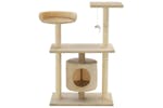 Cat Tree With Sisal Scratching Posts 95 Cm Beige Cat Tree With Sisal Scratching Posts 95 Cm Beige