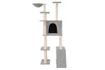 Cat Tree With Sisal Scratching Posts Light Grey 166 Cm Cat Tree With Sisal Scratching Posts Light Grey 166 Cm