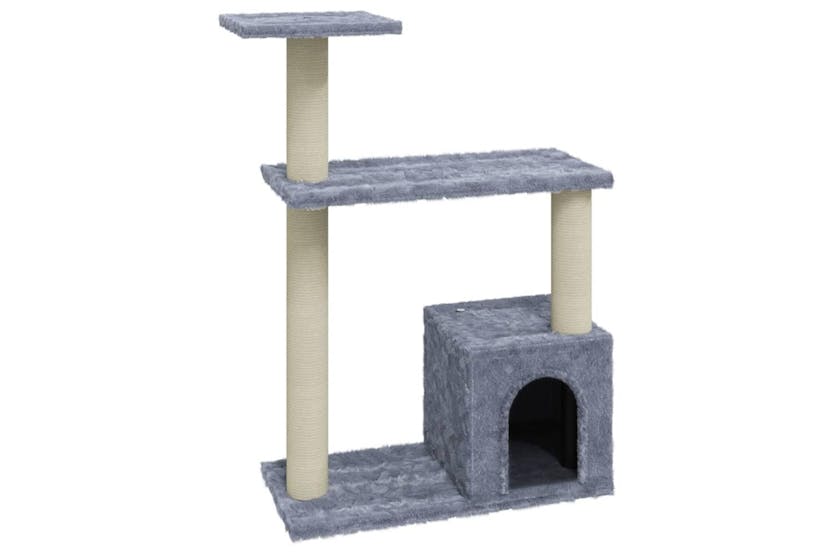 Cat Tree With Sisal Scratching Posts Light Grey 70 Cm Cat Tree With Sisal Scratching Posts Light Grey 70 Cm