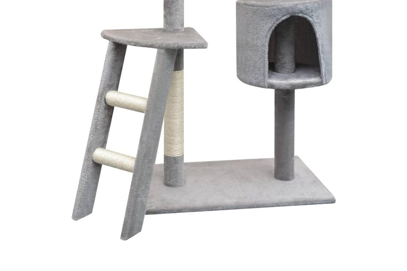 Cat Tree With Sisal Scratching Posts 150 Cm Grey Cat Tree With Sisal Scratching Posts 150 Cm Grey