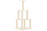 Cat Tree With Sisal Scratching Posts Cream 111 Cm Cat Tree With Sisal Scratching Posts Cream 111 Cm