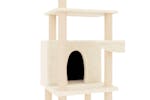 Cat Tree With Sisal Scratching Posts Cream 132 Cm Cat Tree With Sisal Scratching Posts Cream 132 Cm
