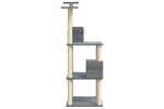 Cat Tree With Sisal Scratching Posts Light Grey 141 Cm Cat Tree With Sisal Scratching Posts Light Grey 141 Cm