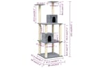 Cat Tree With Sisal Scratching Posts Light Grey 141 Cm Cat Tree With Sisal Scratching Posts Light Grey 141 Cm