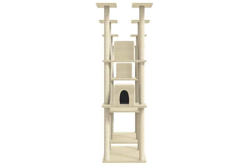 Cat Tree With Sisal Scratching Posts Cream 174 Cm Cat Tree With Sisal Scratching Posts Cream 174 Cm