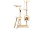 Cat Tree With Sisal Scratching Posts 150 Cm Beige Cat Tree With Sisal Scratching Posts 150 Cm Beige