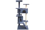 Cat Tree With Sisal Scratching Posts 125 Cm Dark Blue Cat Tree With Sisal Scratching Posts 125 Cm Dark Blue