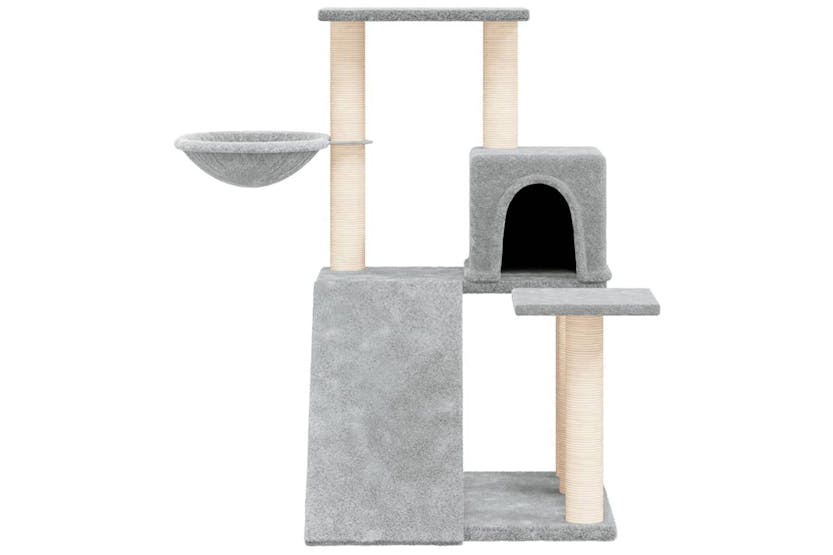 Cat Tree With Sisal Scratching Posts Light Grey 82 Cm Cat Tree With Sisal Scratching Posts Light Grey 82 Cm