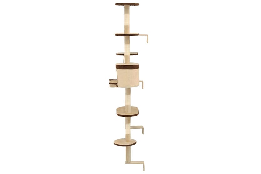 Cat Tree With Sisal Scratching Posts Wall Mounted 194 Cm Cat Tree With Sisal Scratching Posts Wall Mounted 194 Cm