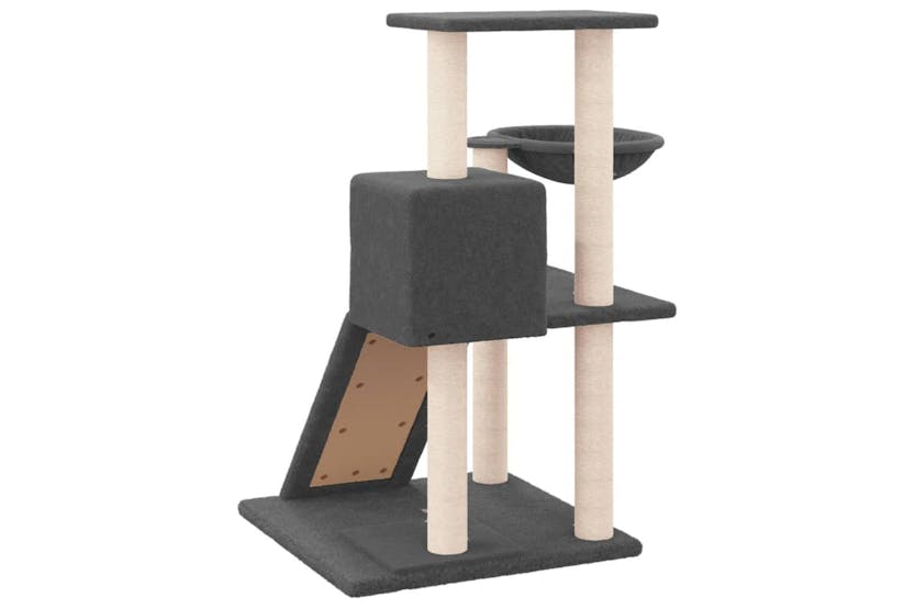 Cat Tree With Sisal Scratching Posts Dark Grey 82 Cm Cat Tree With Sisal Scratching Posts Dark Grey 82 Cm