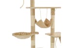 Cat Tree With Sisal Scratching Posts 230-250 Cm Beige Cat Tree With Sisal Scratching Posts 230-250 Cm Beige