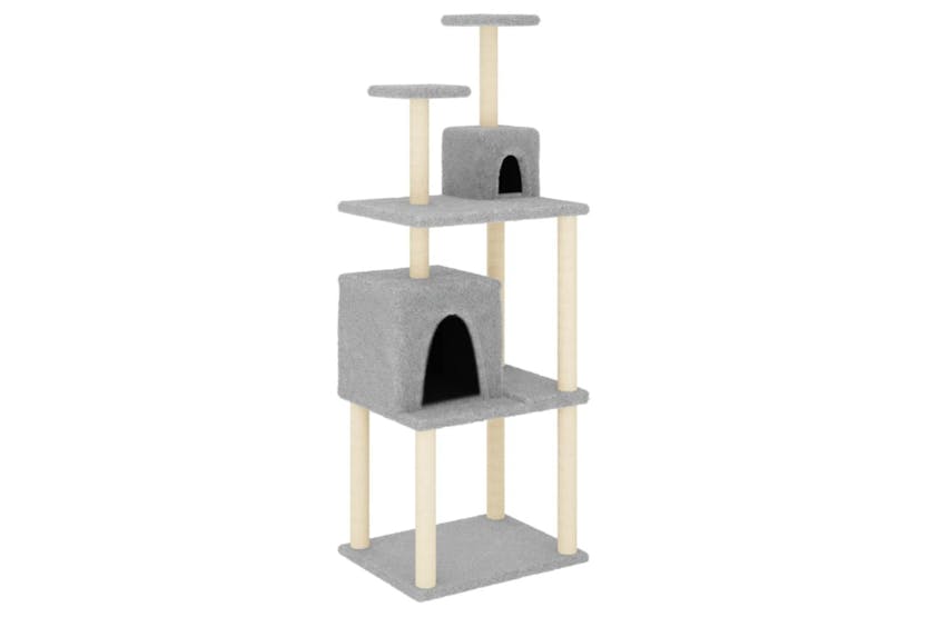 Cat Tree With Sisal Scratching Posts Light Grey 167 Cm Cat Tree With Sisal Scratching Posts Light Grey 167 Cm