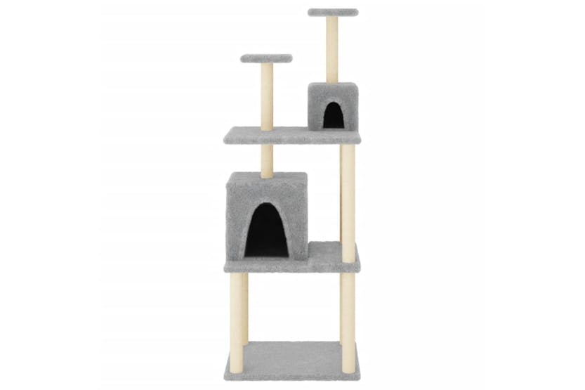 Cat Tree With Sisal Scratching Posts Light Grey 167 Cm Cat Tree With Sisal Scratching Posts Light Grey 167 Cm