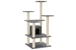 Cat Tree With Sisal Scratching Posts Dark Grey 110 Cm Cat Tree With Sisal Scratching Posts Dark Grey 110 Cm