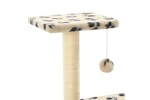 Cat Tree With Sisal Scratching Posts 65 Cm Beige Paw Print Cat Tree With Sisal Scratching Posts 65 Cm Beige Paw Print