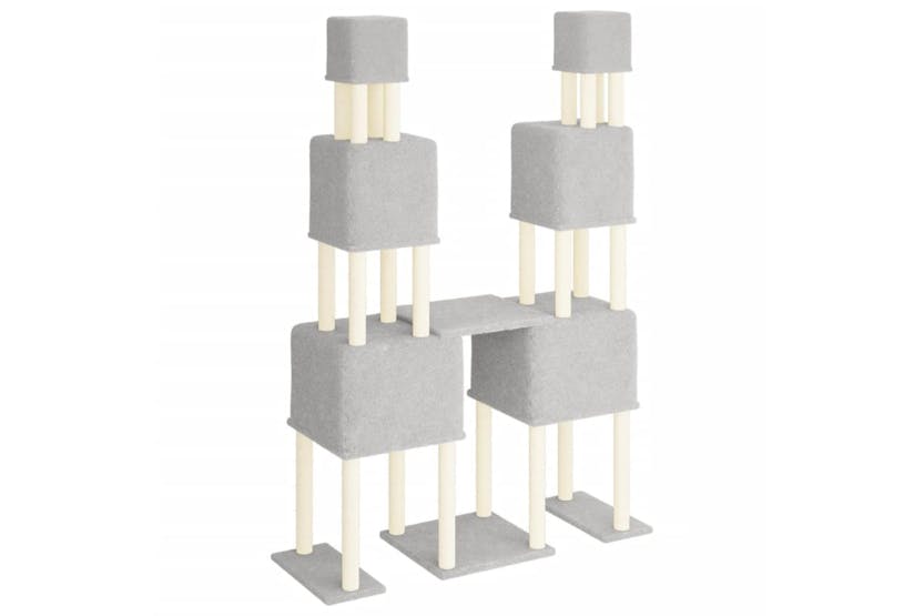 Cat Tree With Sisal Scratching Posts Light Grey 199 Cm Cat Tree With Sisal Scratching Posts Light Grey 199 Cm