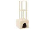 Cat Tree With Sisal Scratching Posts Cream 1335 Cm Cat Tree With Sisal Scratching Posts Cream 1335 Cm