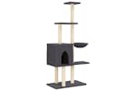 Cat Tree With Sisal Scratching Posts Dark Grey 145 Cm Cat Tree With Sisal Scratching Posts Dark Grey 145 Cm