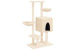 Cat Tree With Sisal Scratching Posts Cream 117 Cm Cat Tree With Sisal Scratching Posts Cream 117 Cm