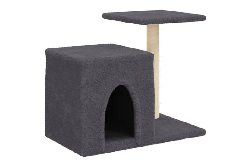 Cat Tree With Sisal Scratching Posts Dark Grey 505 Cm Cat Tree With Sisal Scratching Posts Dark Grey 505 Cm