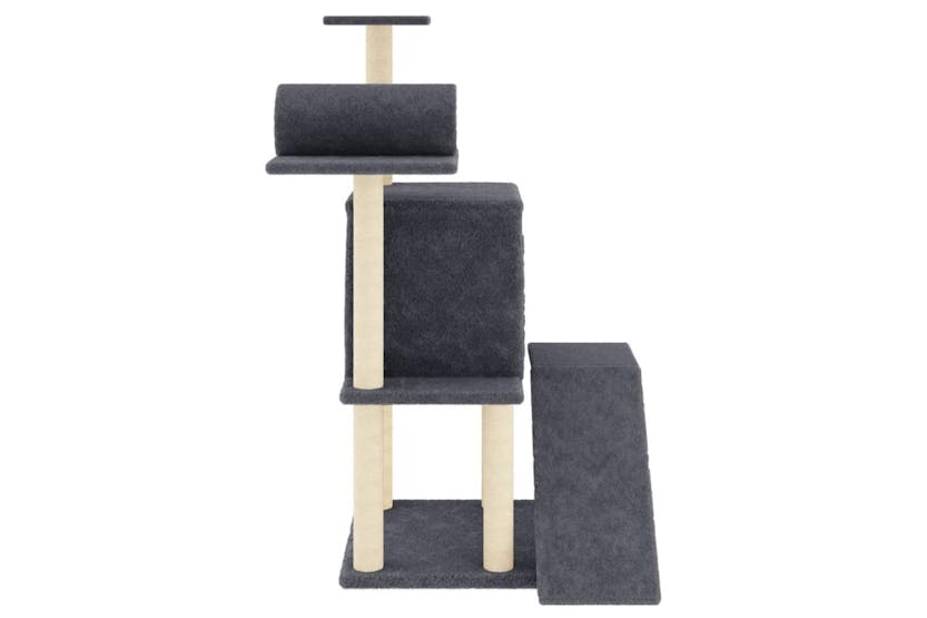 Cat Tree With Sisal Scratching Posts Dark Grey 1105 Cm Cat Tree With Sisal Scratching Posts Dark Grey 1105 Cm