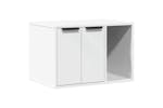 Cat Litter Box Enclosure White 60x40x40 Cm Engineered Wood Cat Litter Box Enclosure White 60x40x40 Cm Engineered Wood
