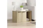 Cat Litter Box Enclosure Sonoma Oak 60x40x40 Cm Engineered Wood Cat Litter Box Enclosure Sonoma Oak 60x40x40 Cm Engineered Wood