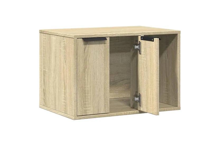 Cat Litter Box Enclosure Sonoma Oak 60x40x40 Cm Engineered Wood Cat Litter Box Enclosure Sonoma Oak 60x40x40 Cm Engineered Wood