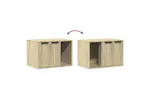 Cat Litter Box Enclosure Sonoma Oak 60x40x40 Cm Engineered Wood Cat Litter Box Enclosure Sonoma Oak 60x40x40 Cm Engineered Wood