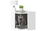 Cat Litter Box Enclosure White 53x53x51 Cm Engineered Wood Cat Litter Box Enclosure White 53x53x51 Cm Engineered Wood