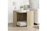 Cat Litter Box Enclosure Sonoma Oak 53x53x51 Cm Engineered Wood Cat Litter Box Enclosure Sonoma Oak 53x53x51 Cm Engineered Wood