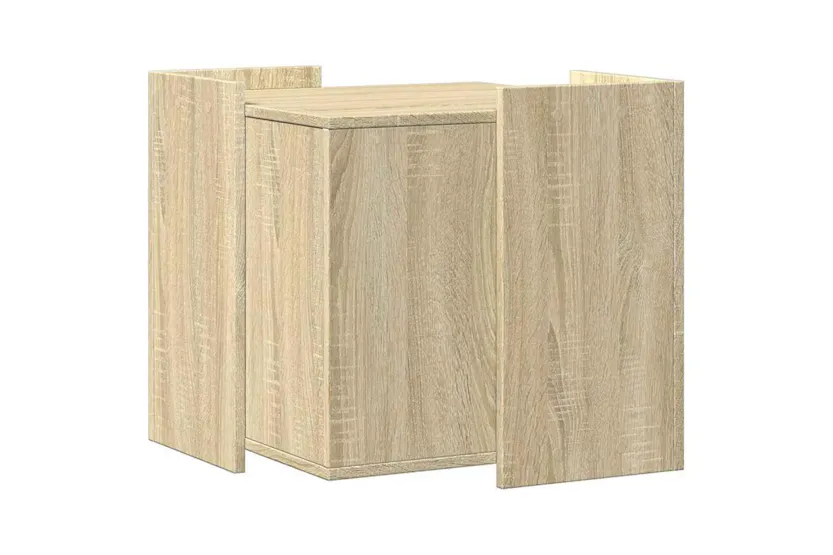 Cat Litter Box Enclosure Sonoma Oak 53x53x51 Cm Engineered Wood Cat Litter Box Enclosure Sonoma Oak 53x53x51 Cm Engineered Wood