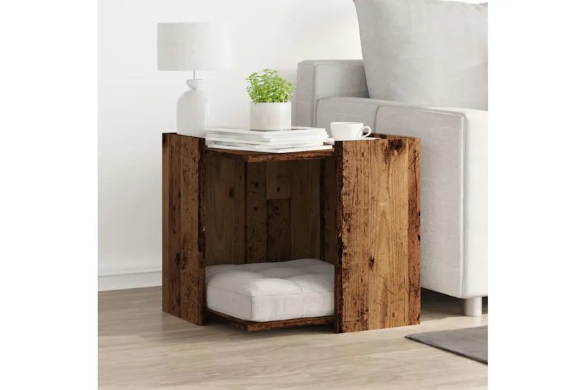 Cat Litter Box Enclosure Old Wood 53x53x51 Cm Engineered Wood Cat Litter Box Enclosure Old Wood 53x53x51 Cm Engineered Wood