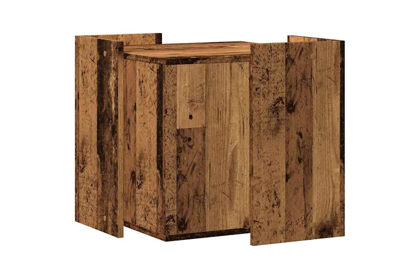 Cat Litter Box Enclosure Old Wood 53x53x51 Cm Engineered Wood Cat Litter Box Enclosure Old Wood 53x53x51 Cm Engineered Wood
