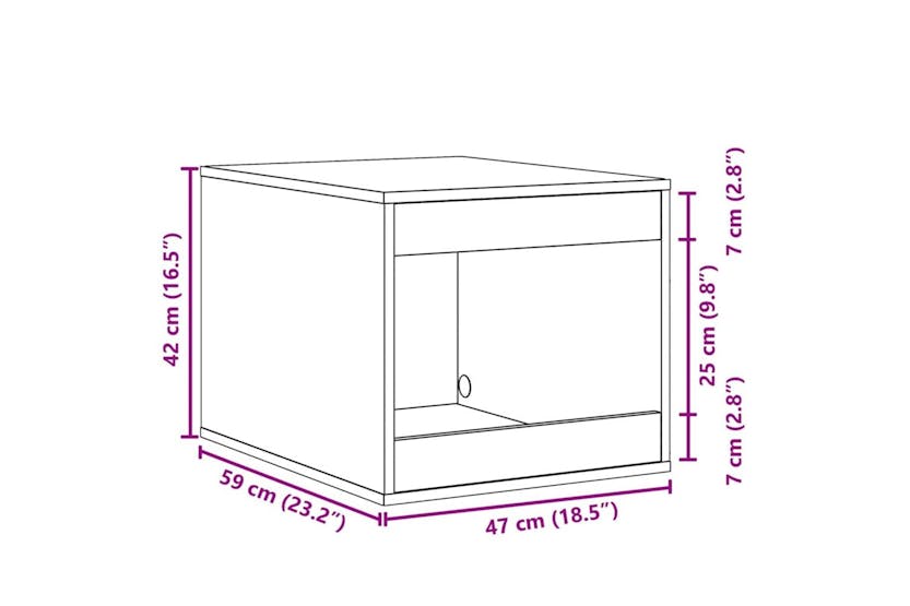 Cat Litter Box Enclosure Smoked Oak 47x59x42 Cm Engineered Wood Cat Litter Box Enclosure Smoked Oak 47x59x42 Cm Engineered Wood