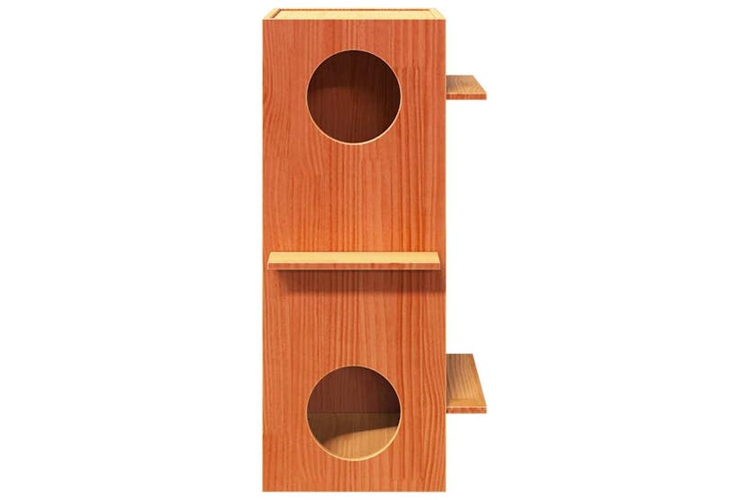 Cat House Wax Brown 43x43x90 Cm Solid Wood Pine Cat House Wax Brown 43x43x90 Cm Solid Wood Pine