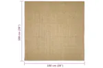 Sisal Rug For Scratching Post 100x100 Cm Sisal Rug For Scratching Post 100x100 Cm