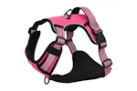 Dog Harness With Reflective Stripes Adjustable Pink M Dog Harness With Reflective Stripes Adjustable Pink M