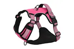 Dog Harness With Reflective Stripes Adjustable Pink L Dog Harness With Reflective Stripes Adjustable Pink L