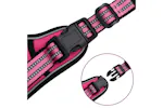 Dog Harness With Reflective Stripes Adjustable Pink L Dog Harness With Reflective Stripes Adjustable Pink L